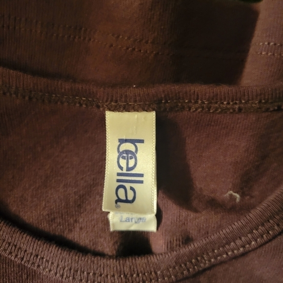 Bella Tee shirt brown L - Picture 3 of 3